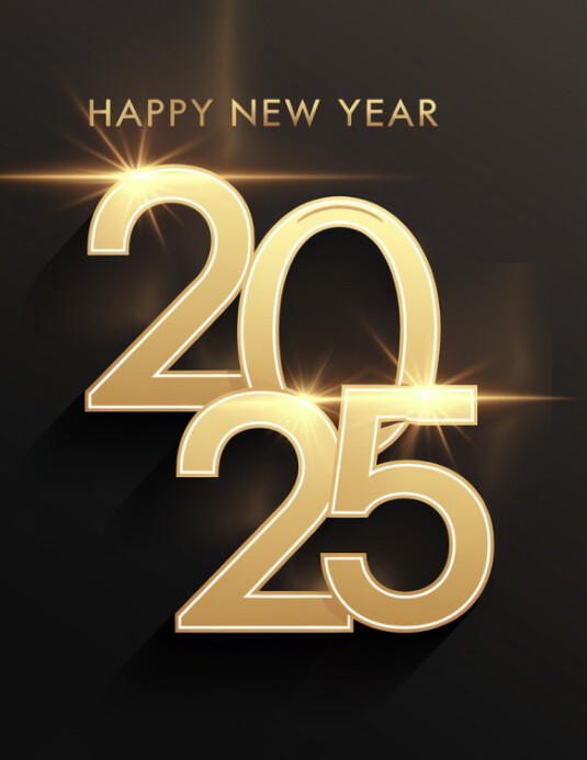 Maximalist Happy New Year 2025 Flyer (us Letter) Template | PosterMyWall