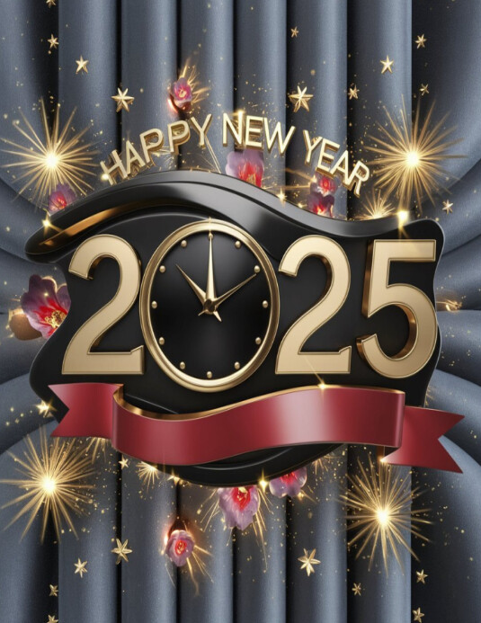 Copy of Maximalist Happy New Year 2025 Flyer (us Letter) | PosterMyWall