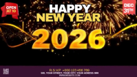 Maximalist Happy New Year 2026  Blog Header Nagłowek bloga template