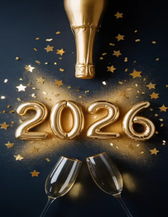 Maximalist Happy New Year 2026 Flyer (us Letter) Templat | PosterMyWall