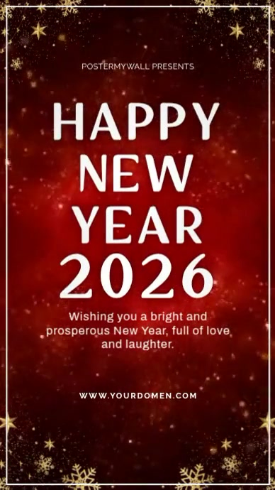 Szablon Maximalist Happy New Year 2026 Instagram Reel | PosterMyWall