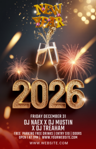 Maximalist Happy New Year 2026 Tabloid template