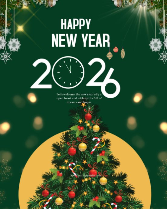 Maximalist Happy New Year 2026 Templates Instagram Portrait | PosterMyWall
