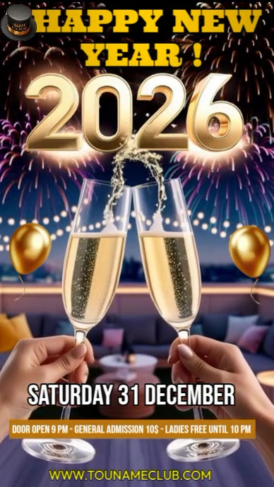 Maximalist Happy New Year 2026 Video Instagram Story Template ...