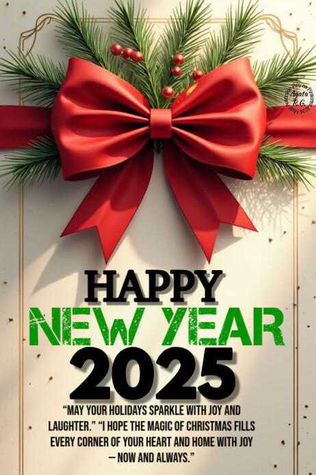 Maximalist Happy New Year Cards Poster Template | PosterMyWall