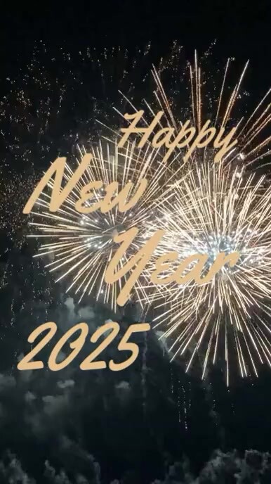 Maximalist Happy New Year  Digital Display (9:16) template
