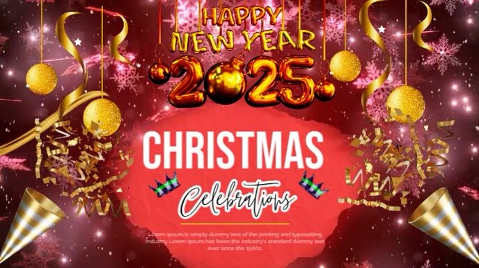 Copy of Maximalist Happy New Year Digital Display Digital Display (16:9 ...