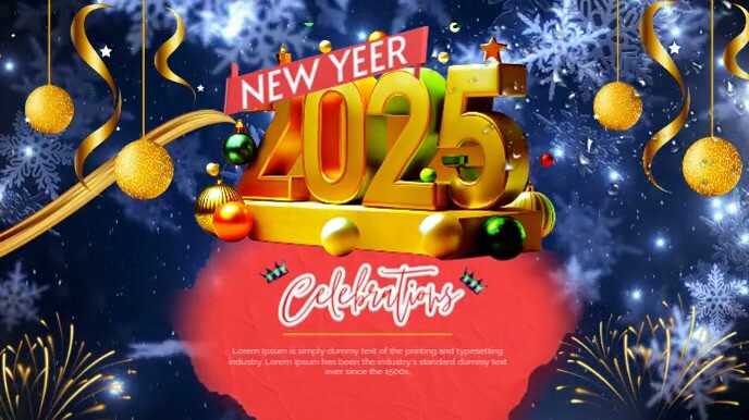 Copy of Maximalist Happy New Year Digital Dosplay Digital Display (16:9 ...