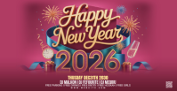 Maximalist Happy New Year Facebook Event Cover template