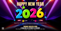 Maximalist Happy New Year Facebook Event Cover template