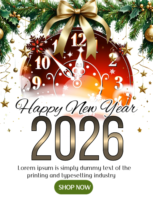Maximalist Happy New Year Flyer (us Letter) Template | PosterMyWall