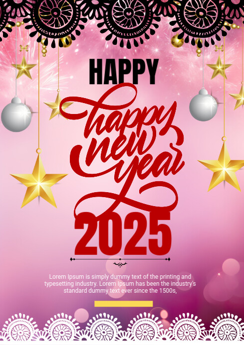 Copy of Maximalist Happy New Year Flyer A1 | PosterMyWall