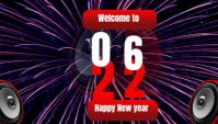 Maximalist Happy New Year Flyer Design  Blog Header template