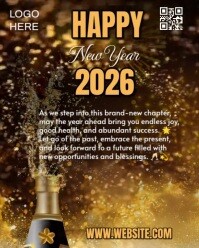 Maximalist Happy New Year Flyer  Instagram Portrait template