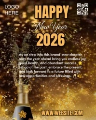 Maximalist Happy New Year Flyer  Instagram Portrait template