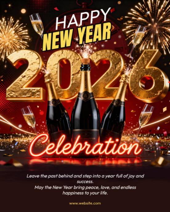 Plantilla de Maximalist Happy New Year Instagram Portrait | PosterMyWall