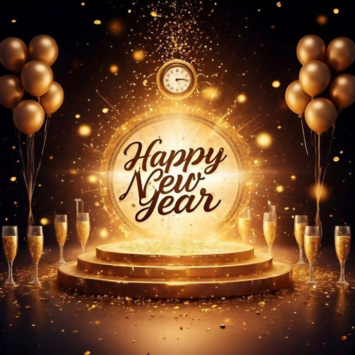 Plantilla de Maximalist Happy New Year Instagram Post | PosterMyWall