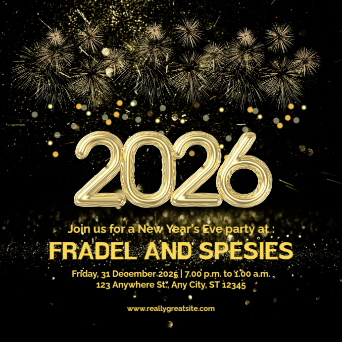 Maximalist Happy New Year Instagram Post Template | PosterMyWall