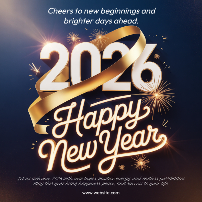 Maximalist Happy New Year Instagram Post Template | PosterMyWall