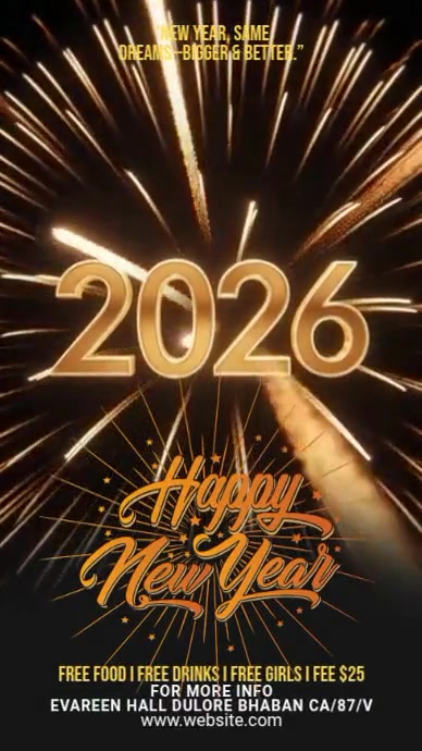 Maximalist Happy New Year Instagram Story Template | PosterMyWall
