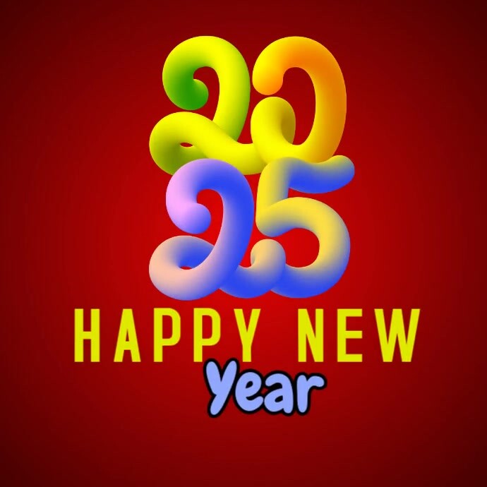 Maximalist Happy New Year Logo Instagram Post Template | PosterMyWall
