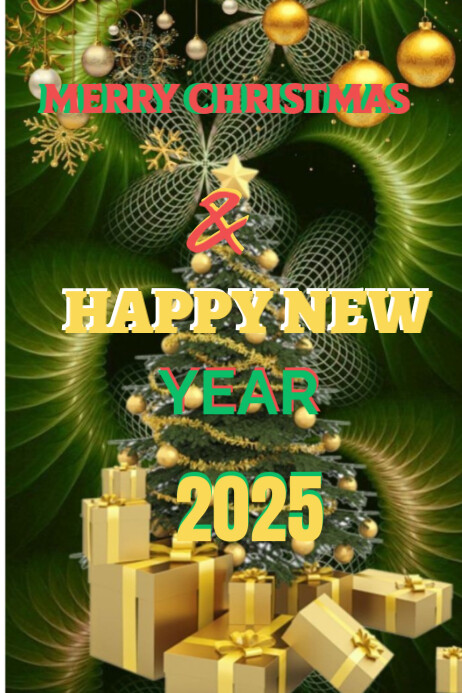 Maximalist Happy New Year Poster Template | PosterMyWall