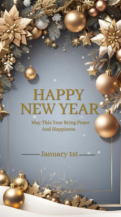 Copy of Maximalist Happy New Year Template Design | PosterMyWall