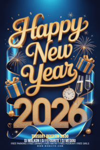 Maximalist Happy New Year Tumblr Graphic Tumblr-Grafik template