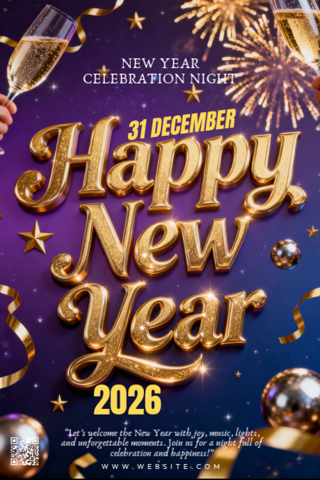 Plantilla de Maximalist Happy New Year Tumblr Graphic | PosterMyWall