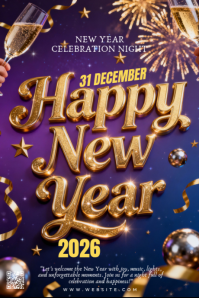 Maximalist Happy New Year Tumblr Graphic template