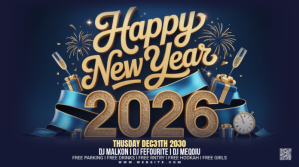 Maximalist Happy New Year Twitter Post template