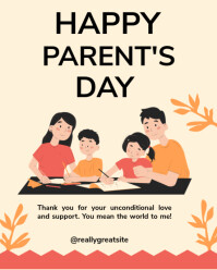 Maximalist Happy Parents Day Instagram Portrait template