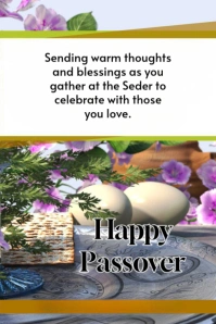 Maximalist Happy Passover Pinterest Graphic template