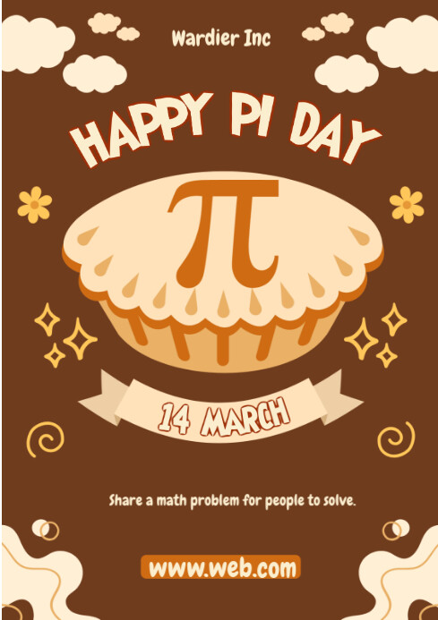 Maximalist Happy Pi Day A1 template