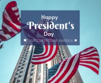 Maximalist Happy President's Day February 17th Medium Rectangle template