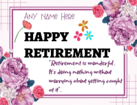 Maximalist Happy Retirement  Flyer (us Letter) template