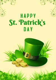 Maximalist Happy Saint Patrick's Day  A4 template