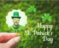 Maximalist Happy Saint Patrick's Day  Medium Rectangle Mellemstort rektangel template
