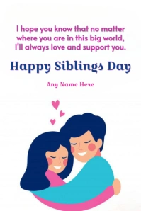 Maximalist Happy Siblings Day Pinterest Graphic template