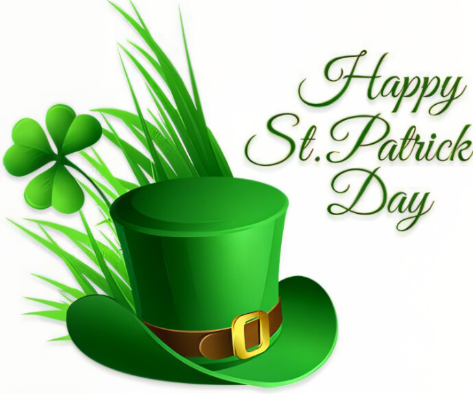Maximalist Happy St. Patrick Day Medium Rectangle template