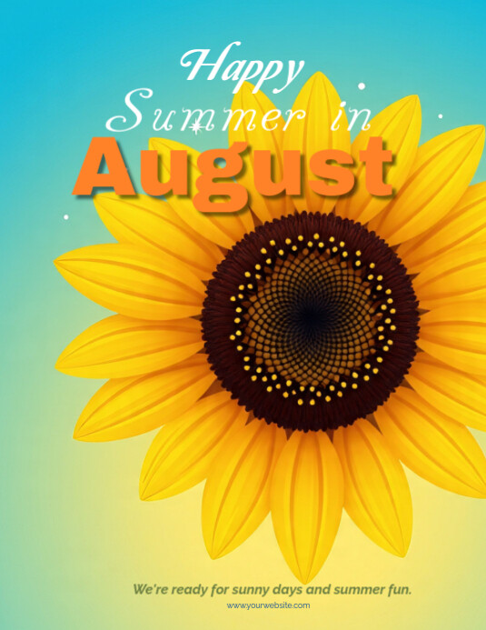 Maximalist Happy Summer In August Flyer (us Letter) Template | PosterMyWall