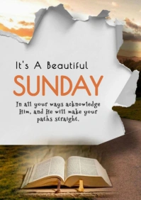 Maximalist Happy Sunday  A4 template