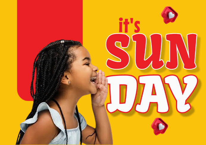 Maximalist Happy Sunday  A4 template