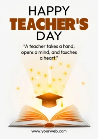 Maximalist Happy Teacher's Day  A2 template