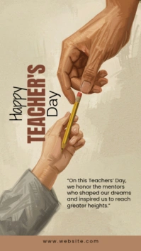 Maximalist Happy Teacher's Day Facebook Story template