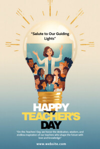 Maximalist Happy Teacher's Day  Tumblr Graphic template