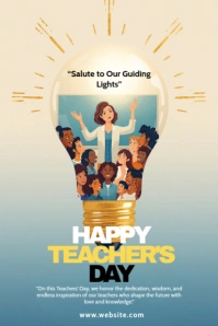 Maximalist Happy Teacher's Day  Tumblr Graphic template