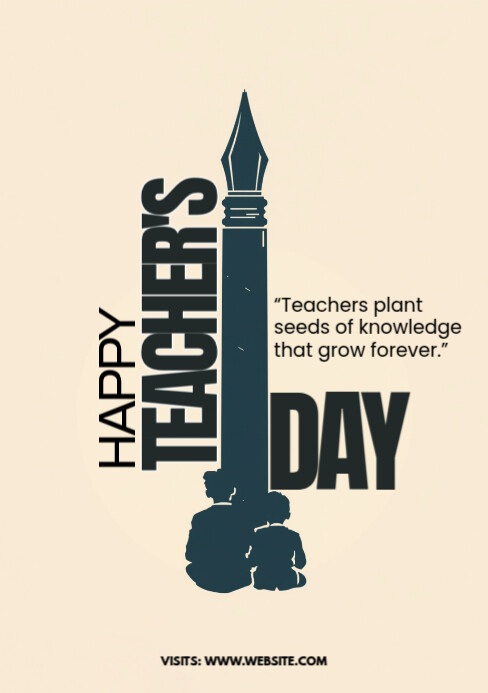 Maximalist Happy Teacher's Day A5 template