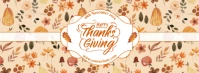 Maximalist Happy Thanksgiving Pastel Design Facebook Cover Photo template