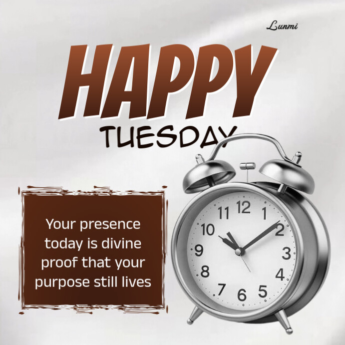 Maximalist Happy Tuesday Flyer  Instagram Post template